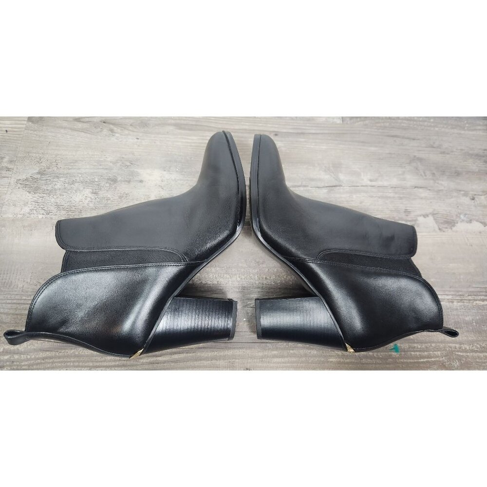 Michael Kors Women's Sz. 11M Black Leather Heeled Booties - Picture 7 of 8